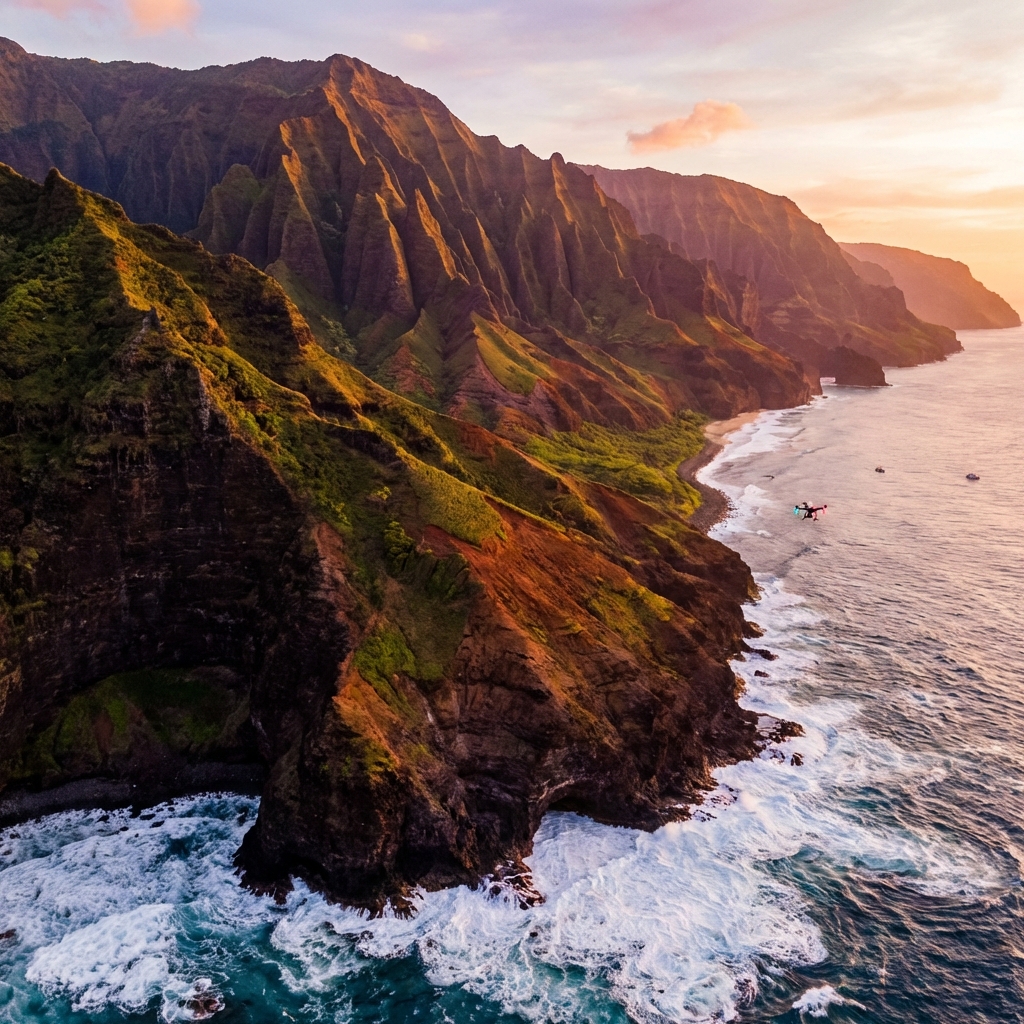 Emerald cliffs of Na Pali Coast